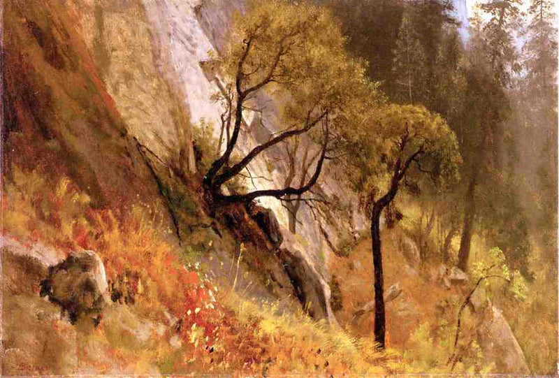 Landscape Study. Yosemite, California by Albert Bierstadt — Oil Painting Reproduction