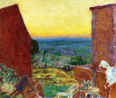 Landscape, Sunset in apartment