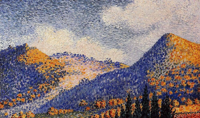 Landscape, the Little Maresque Mountains by Henri-Edmond Cross — Oil Painting Reproduction