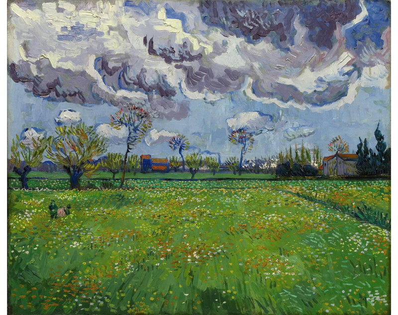 Landscape under a Stormy Sky by Vincent van Gogh — Oil Painting Reproduction