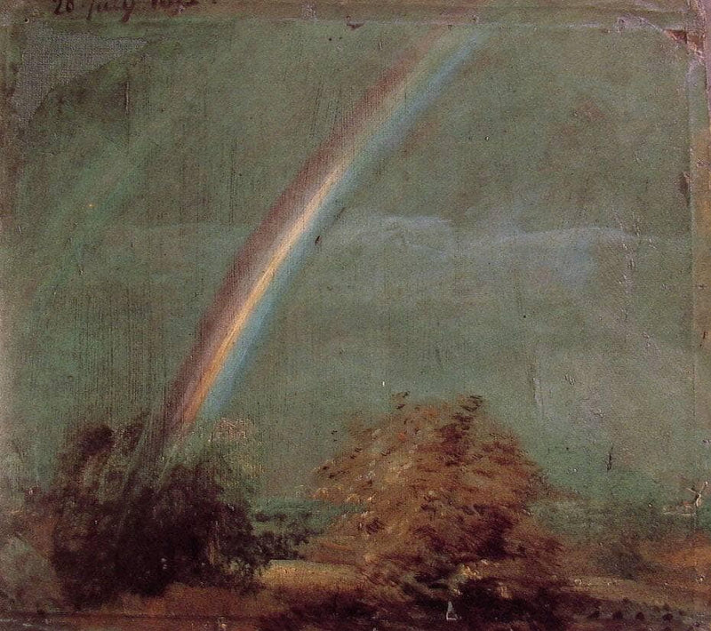 Landscape with a Double Rainbow by John Constable — Oil Painting Reproduction