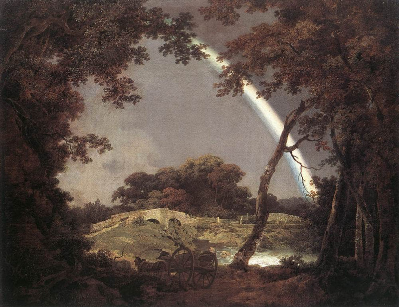Landscape with a Rainbow by Joseph Wright — Oil Painting Reproduction