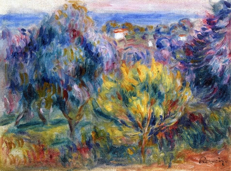 Landscape with a View of the Sea by Pierre-Auguste Renoir — Oil Painting Reproduction
