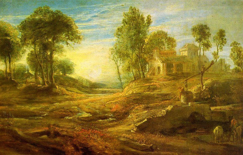 Landscape with a Watering Place by Peter Paul Rubens — Oil Painting Reproduction