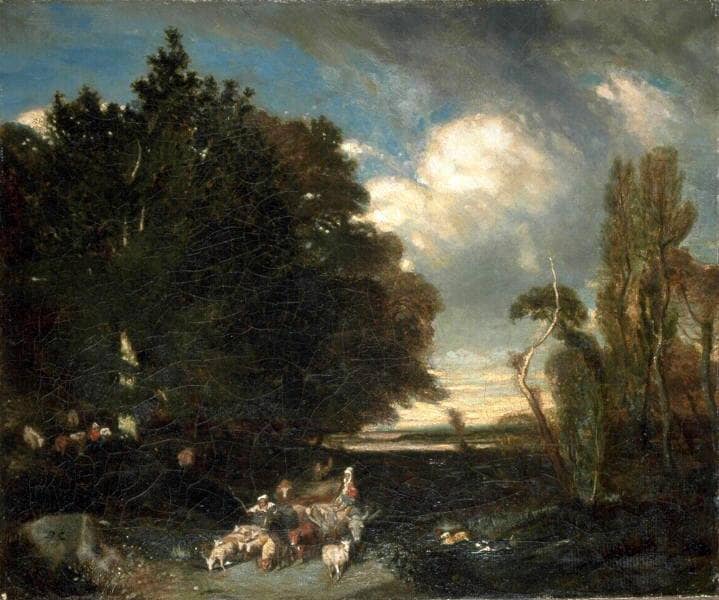 Landscape With Animals by Alexandre-Gabriel Decamps — Oil Painting Reproduction