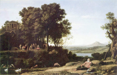 Landscape with Apollo and the Muses in modern living room