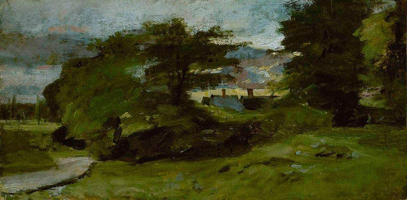 Landscape with Cottages by John Constable, Oil Painting Reproduction
