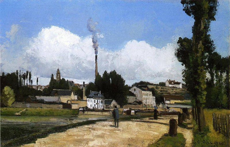 Landscape with Factory by Camille Pissarro — Oil Painting Reproduction