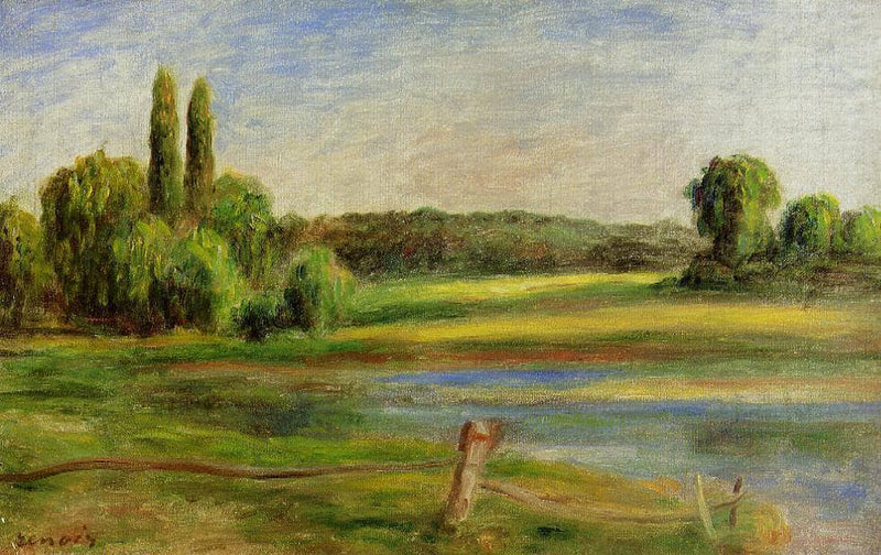 Landscape with Fence by Pierre-Auguste Renoir — Oil Painting Reproduction
