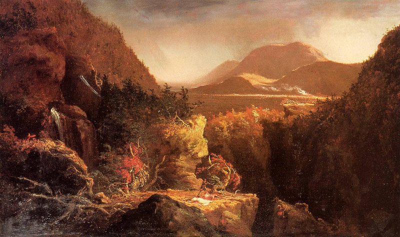 Landscape with Figures A Scene from The Last of the Mohicans by Thomas Cole — Oil Painting Reproduction