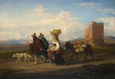 Landscape with Figures and a Ruin in hallway
