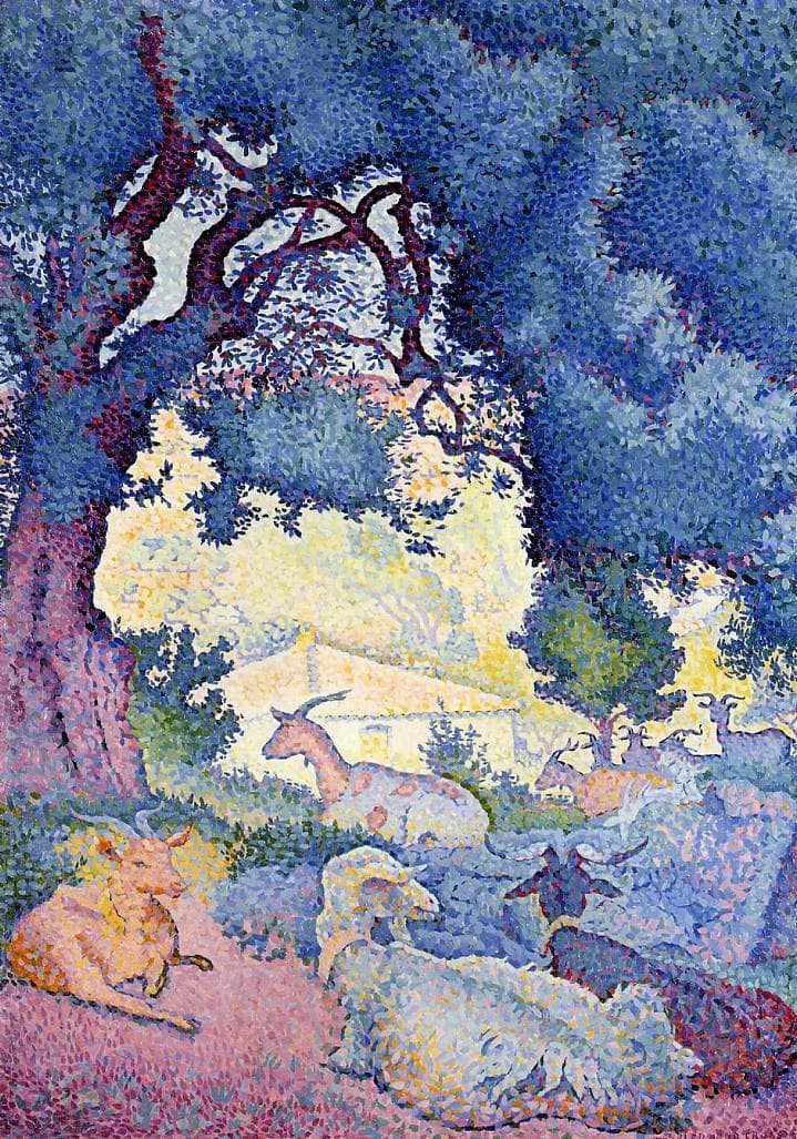 Landscape with Goats by Henri-Edmond Cross — Oil Painting Reproduction