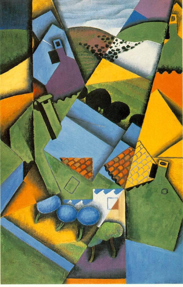 Landscape with House at Ceret by Juan Gris — Oil Painting Reproduction