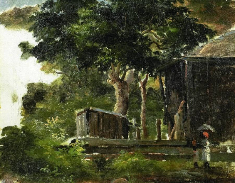 Landscape with House in the Woods in Saint Thomas, Antilles by Camille Pissarro — Oil Painting Reproduction