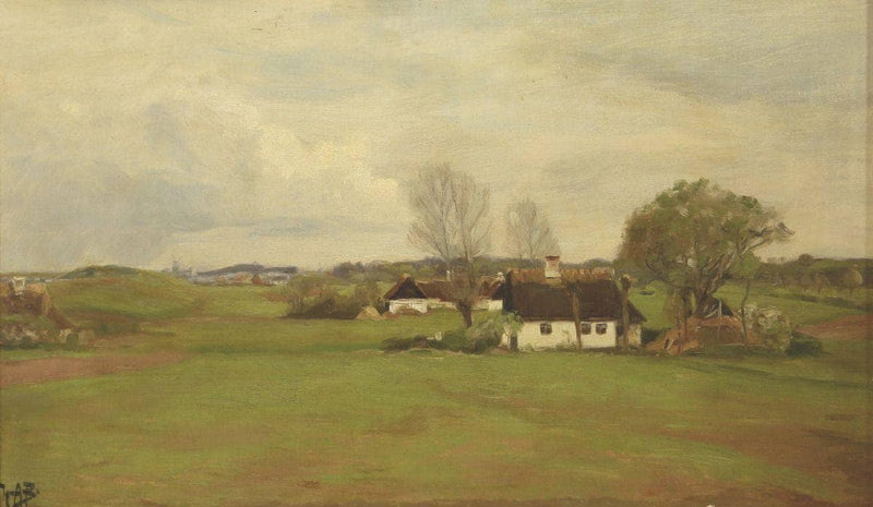 Landscape with Houses by Hans Andersen Brendekilde — Oil Painting Reproduction