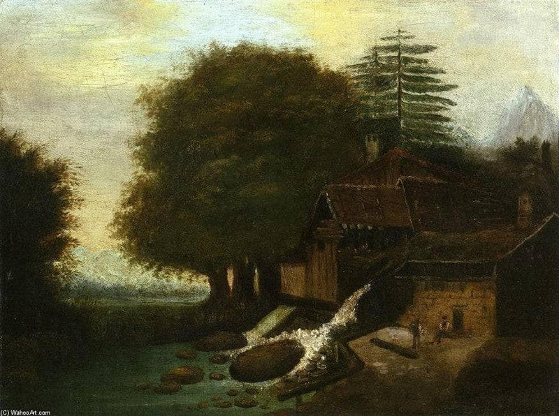 Landscape with Mill by Paul Cezanne — Oil Painting Reproduction