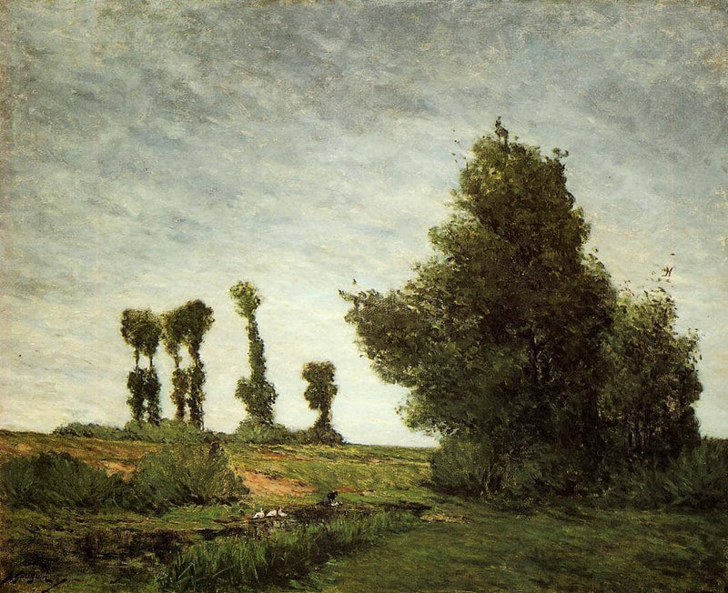 Landscape with Poplars by Paul Gauguin — Oil Painting Reproduction