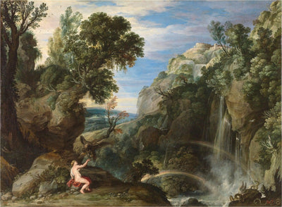 Landscape with Psyche and Jupiter in dining room