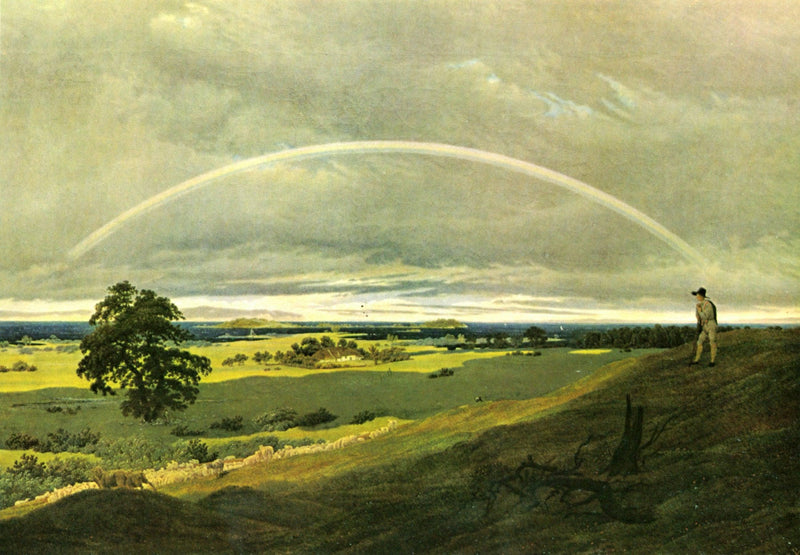 Landscape with rainbow by Caspar David Friedrich — Oil Painting Reproduction