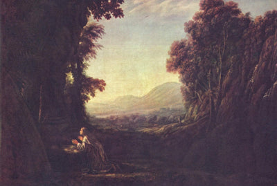 Landscape with repentant Magdalene in modern living room