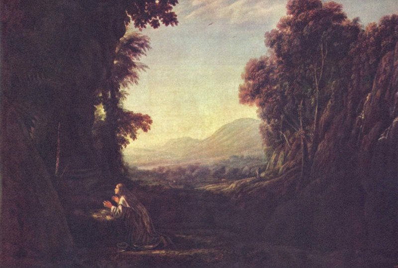 Landscape with repentant Magdalene by Claude Lorrain — Oil Painting Reproduction