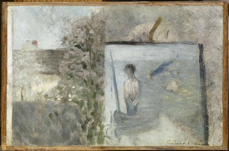Landscape with "sinners" Puvis de Chava by Georges Seurat — Oil Painting Reproduction