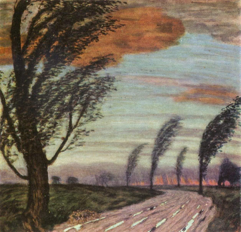 Landscape with storm by Franz Stuck — Oil Painting Reproduction