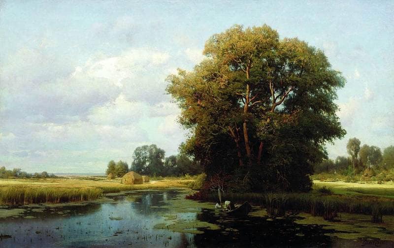 Landscape with swamp by Volodymyr Orlovsky — Oil Painting Reproduction