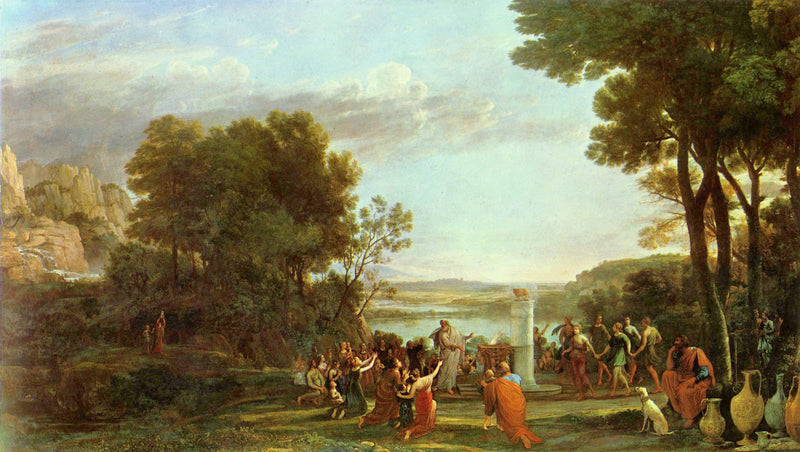 Landscape with the Adoration of the Golden Calf by Claude Lorrain — Oil Painting Reproduction
