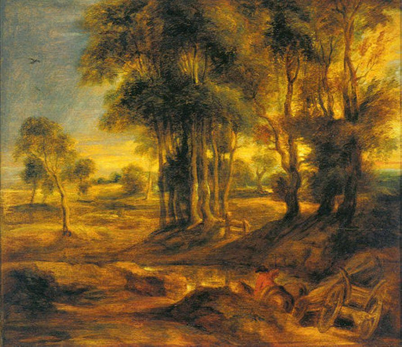 Landscape with the Carriage at the Sunset by Peter Paul Rubens — Oil Painting Reproduction