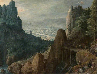 Landscape with the Conversion of Saint Paul in hallway