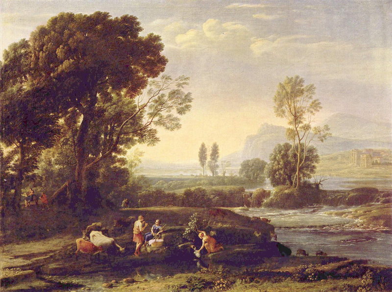 Landscape with the Flight into Egypt by Claude Lorrain — Oil Painting Reproduction