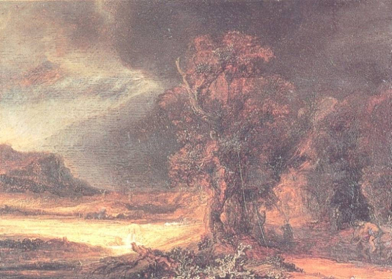 Landscape with the Good Smaritan by Rembrandt — Oil Painting Reproduction