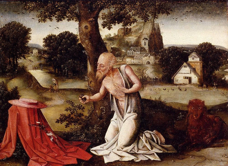 Landscape With The Penitent Saint Jerome by Joachim Patinir — Oil Painting Reproduction