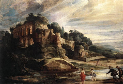 Landscape with the Ruins of Mount Palatine in Rome in kitchen