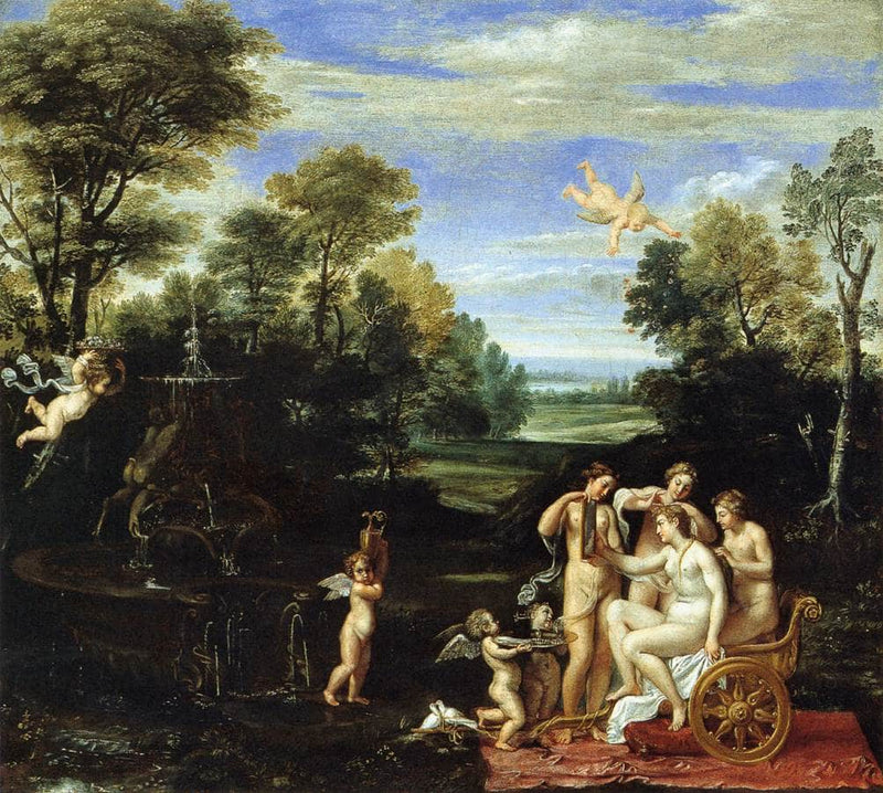 Landscape with the Toilet of Venus by Annibale Carracci — Oil Painting Reproduction