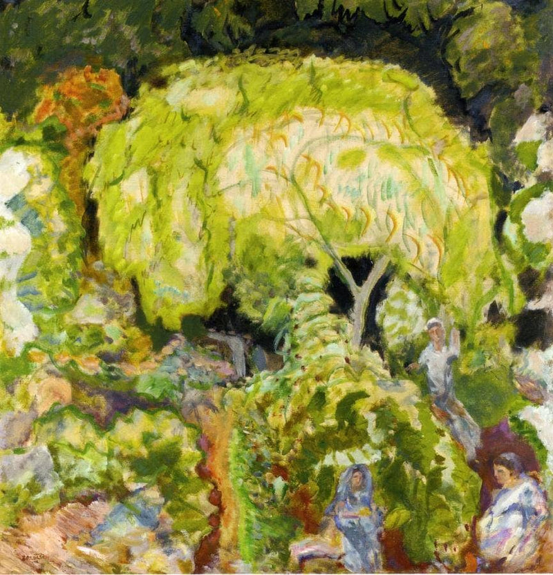 Landscape with Three Figures and Willow by Pierre Bonnard — Oil Painting Reproduction