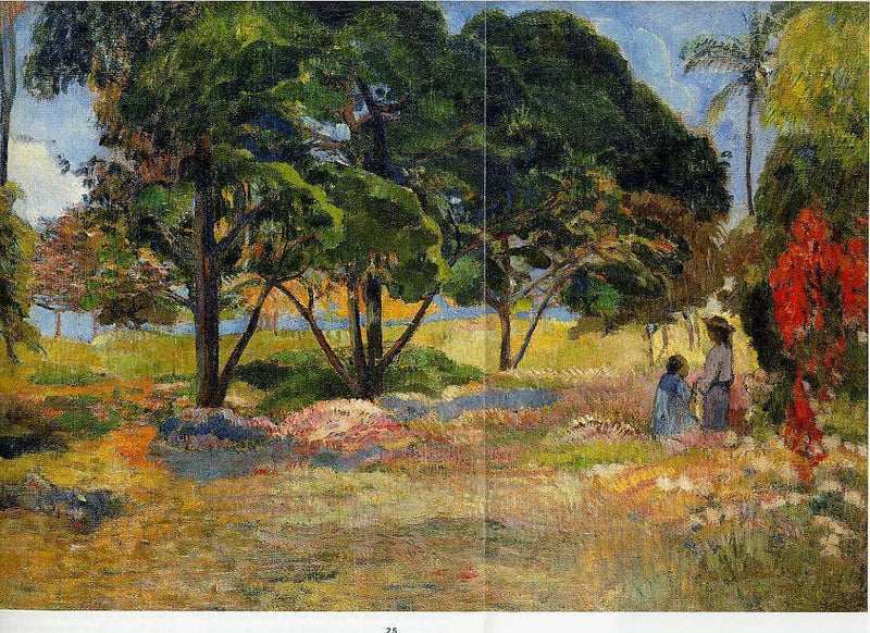 Landscape with three trees by Paul Gauguin — Oil Painting Reproduction