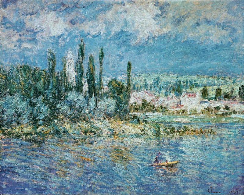 Landscape with Thunderstorm, Vetheuil, 1880 by Claude Monet — Oil Painting Reproduction