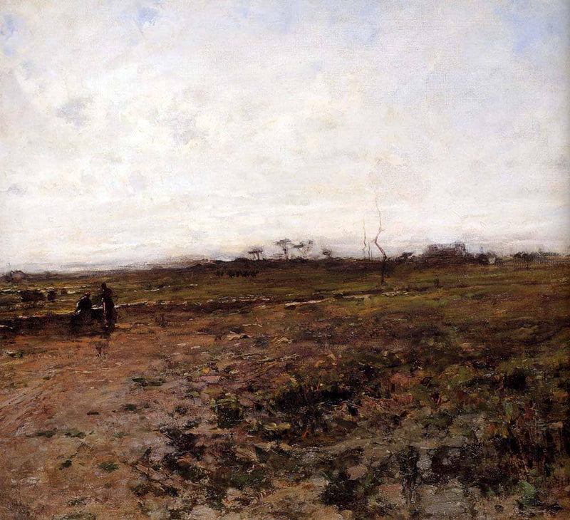 Landscape with Two Peasant Women by Jean-Francois Millet — Oil Painting Reproduction