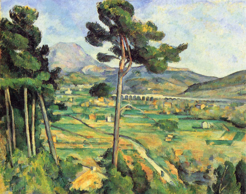 Mont Sainte-Victoire and the Viaduct of the Arc River Valley by Paul Cezanne — Oil Painting Reproduction