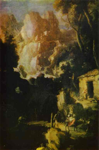 Landscape in dining room