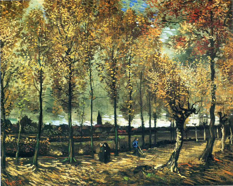 Lane with poplars near Nuenen by Vincent van Gogh — Oil Painting Reproduction