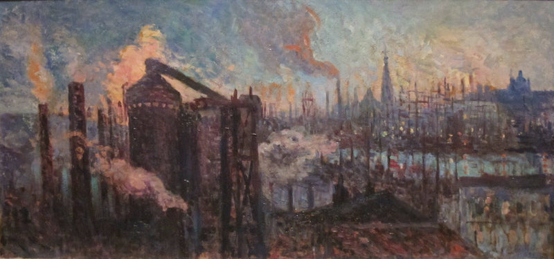 Large Industrial City by Maximilien Luce, Oil Painting Reproduction