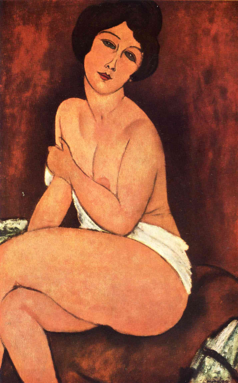 Large Seated nude by Amedeo Modigliani — Oil Painting Reproduction