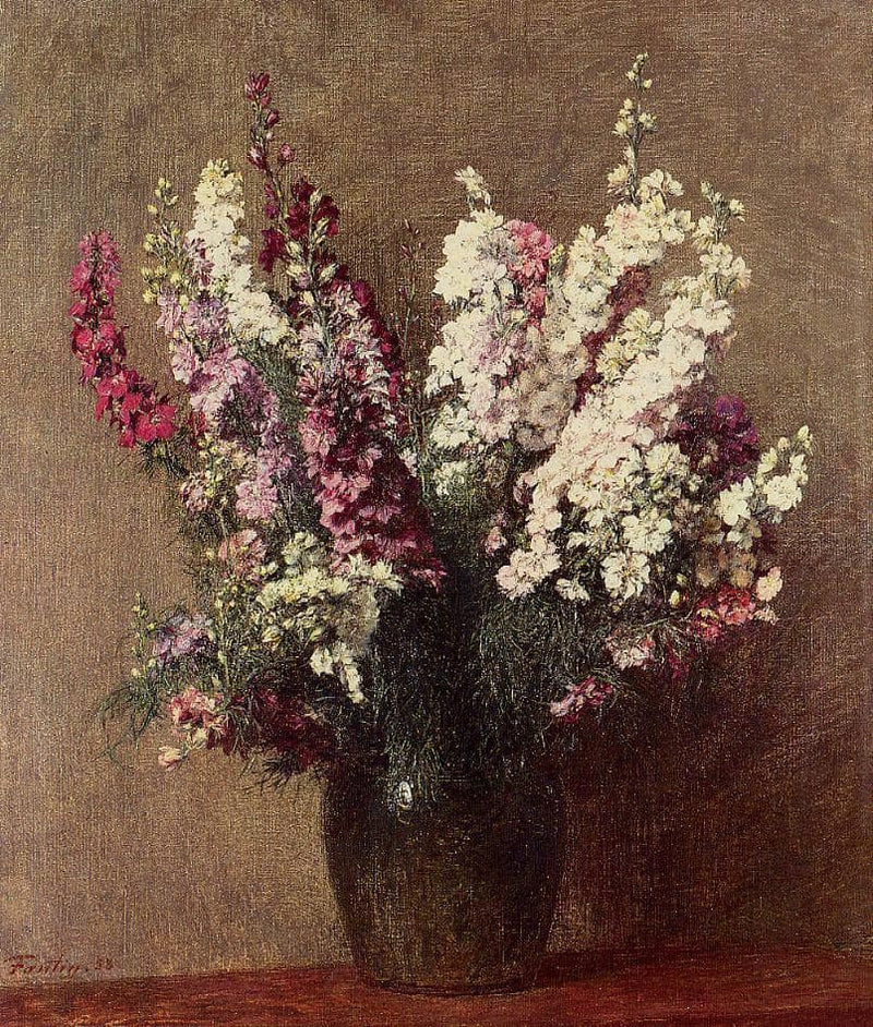Larkspur by Henri Fantin-Latour — Oil Painting Reproduction