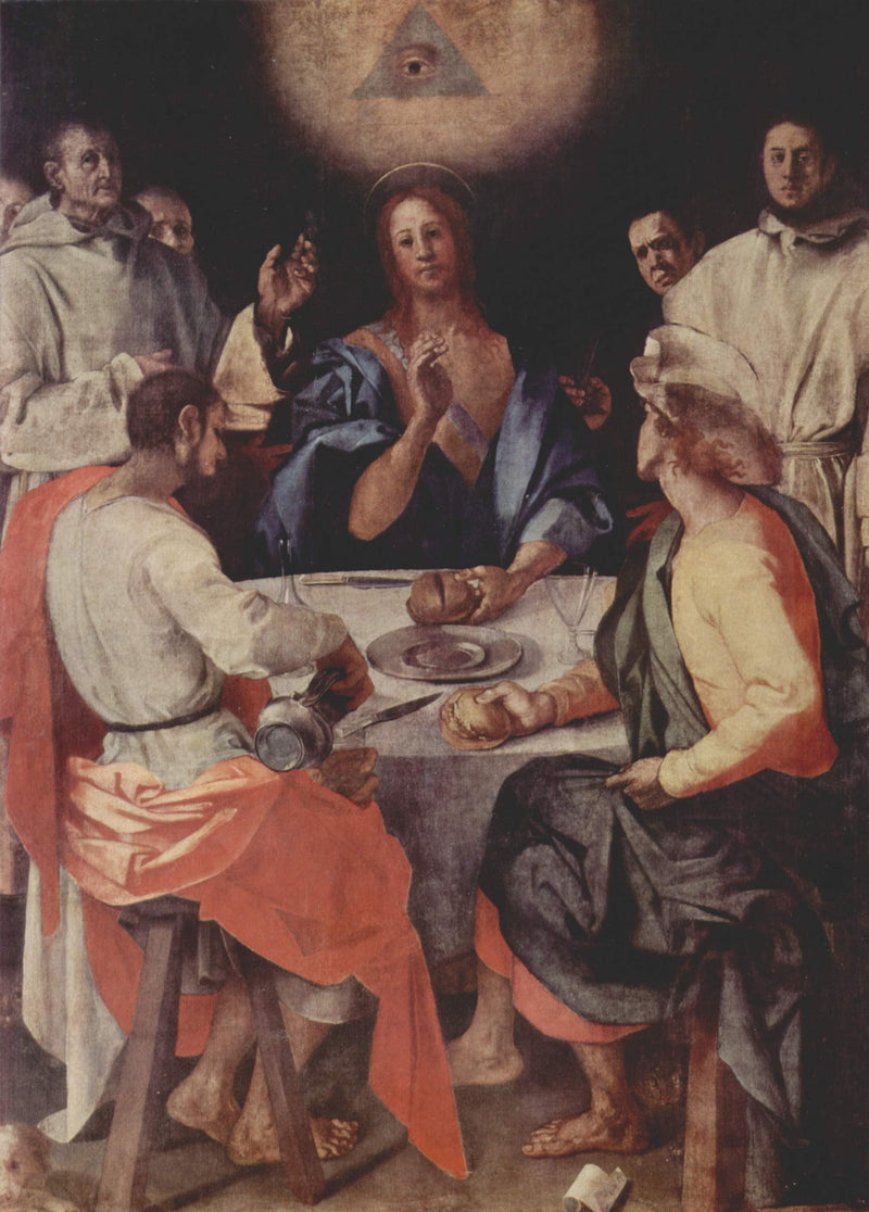 Last Supper at Emmaus by Jacopo Pontormo — Oil Painting Reproduction