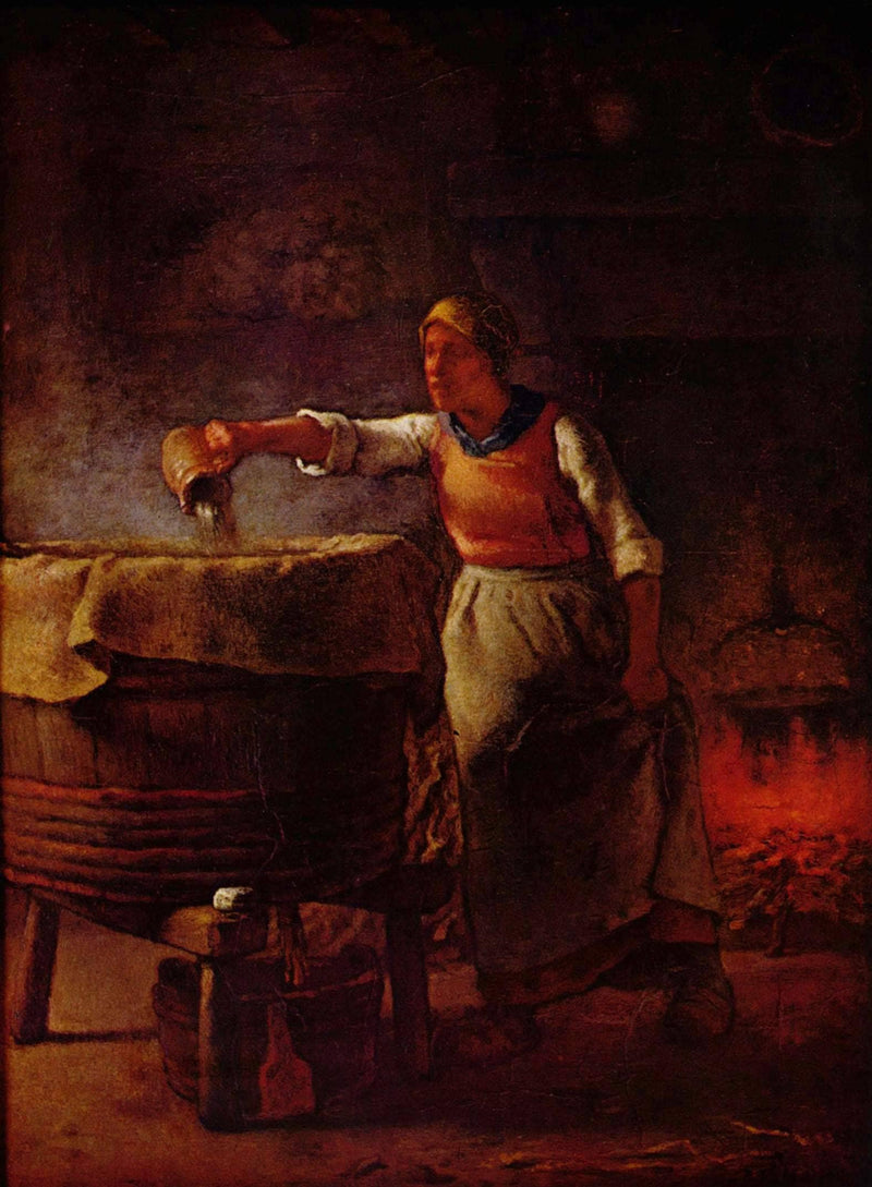 Laundress by Jean-Francois Millet — Oil Painting Reproduction