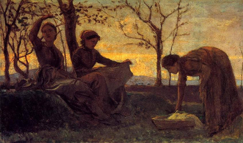 Laundresses by Cristiano Banti — Oil Painting Reproduction