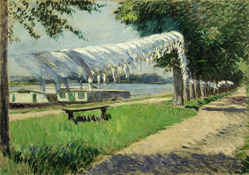 Laundry Drying by Gustave Caillebotte — Oil Painting Reproduction